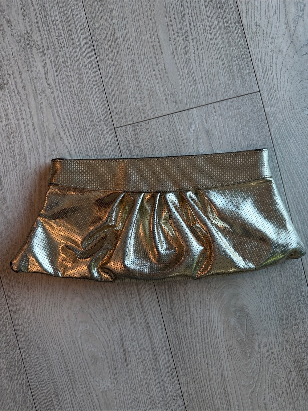 Lauren Merkin Metallic Gold Clutch
